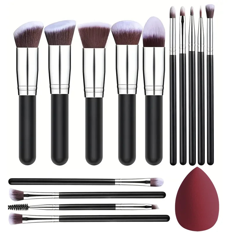 NEW 14PCS Makeup Brushes Set  Soft Fluffy Foundation Blush Powder Eyeshadow