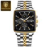 POEDAGAR Business Men Clock Waterproof Quartz