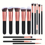 NEW 14PCS Makeup Brushes Set  Soft Fluffy Foundation Blush Powder Eyeshadow