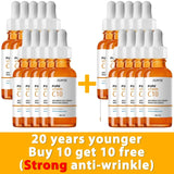 Vitamin C Wrinkle Remover Face Serum Lifting Firming Fade Fine Lines Anti-aging Essence Whitening Brighten Nourish Skin Care