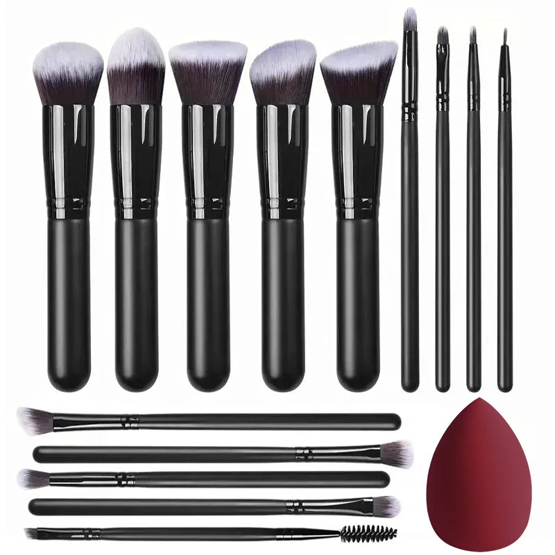 NEW 14PCS Makeup Brushes Set  Soft Fluffy Foundation Blush Powder Eyeshadow