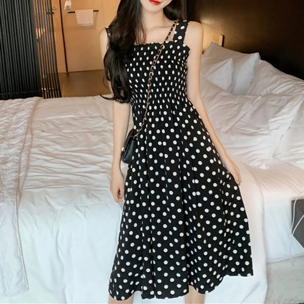 Women's Dresses Summer Fashion  Dot Shoulder Plus