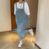 Spring Summer Denim Overall Dress Women Sleeveless Jeans Dresses Fashion