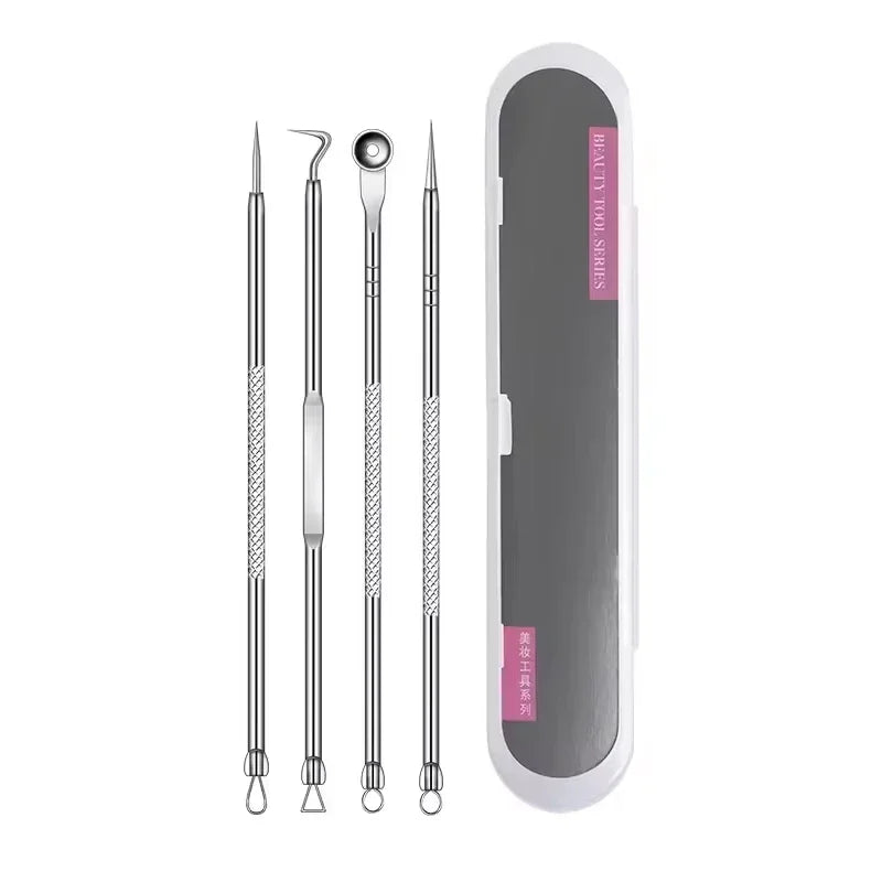 3-8Pcs Blackhead Clip Pimples Tweezer Blackhead Remover Stainless Steel Cell Clip Beauty Product Acne Needle Skin Cleanning Tool