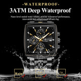 POEDAGAR Business Men Clock Waterproof Quartz